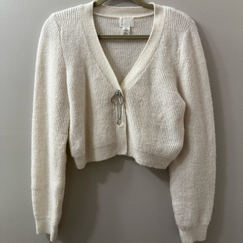 H&M Cream Women's Cardigan Sweater